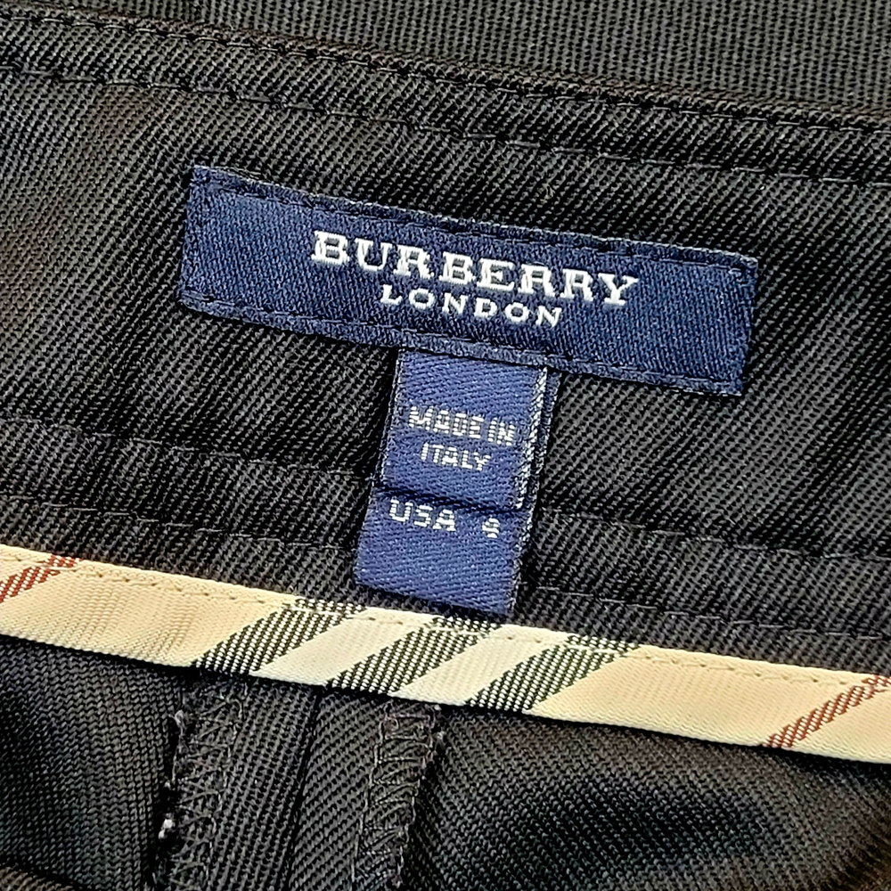 BURBERRY London Black Wool Wide Leg Trousers Pants US 4 - Picture 6 of 9